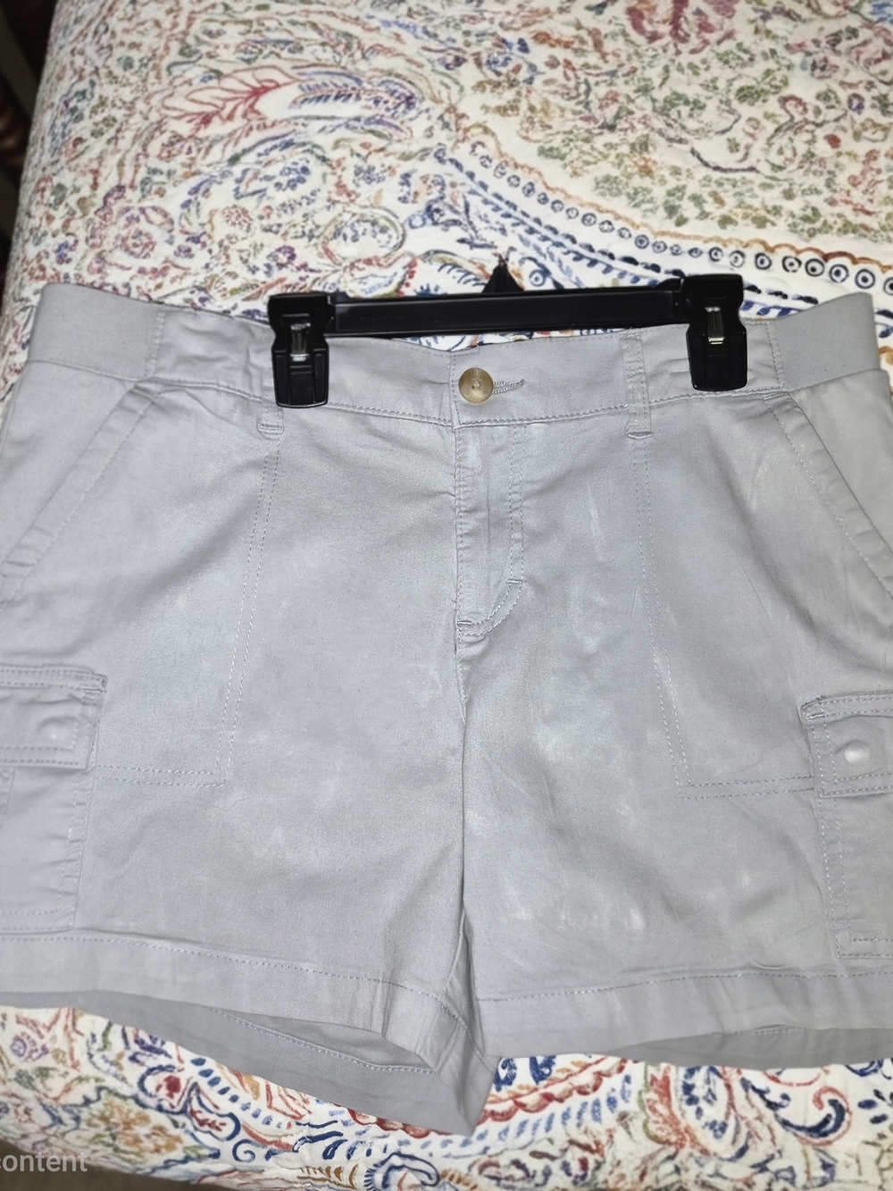 Lee Women's Light Gray Cargo Shorts - Neutral Gray